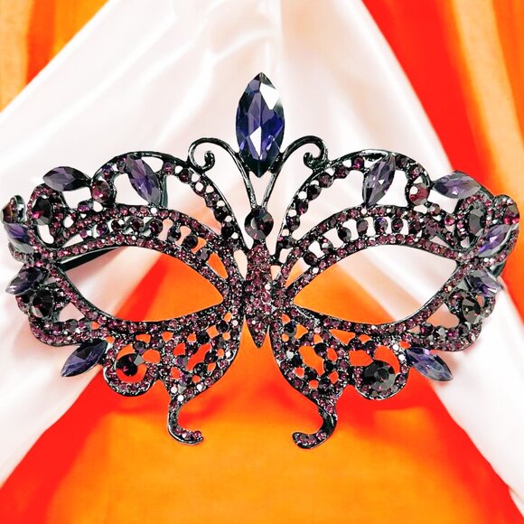 Elegant Purple Butterfly Face Mask - Picture 1 of 7